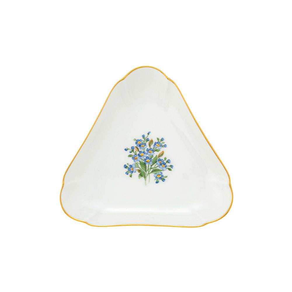 アウガルテン（AUGARTEN） 忘れな草（6690） トライアングルディッシュ 10.4cm