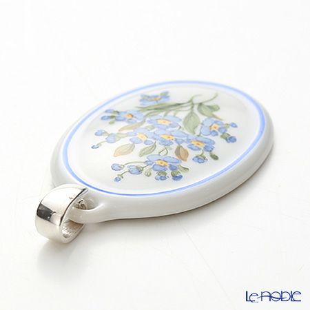 アウガルテン（AUGARTEN） 忘れな草（6690） ブルーライン ペンダント（銀金具）