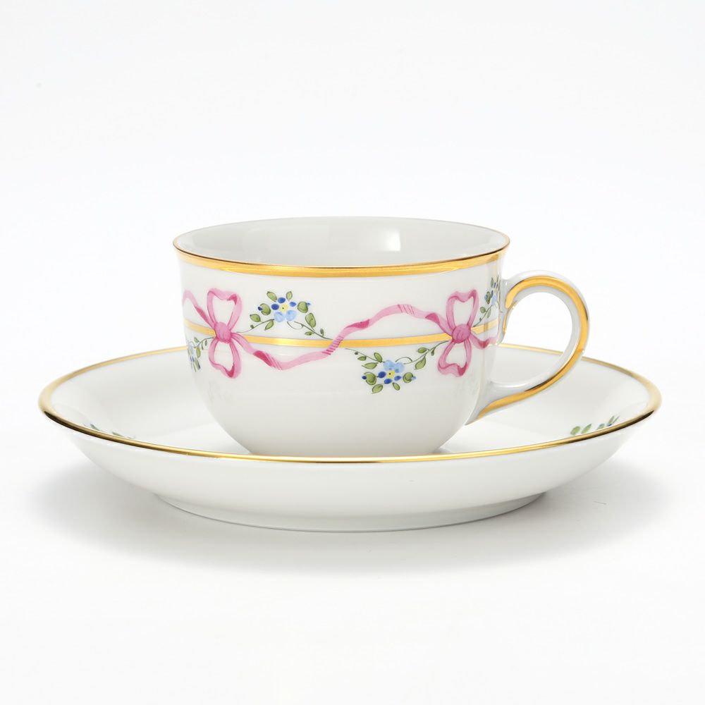 アウガルテン（AUGARTEN） ビーダーマイヤー リボン（6793） モカカップ＆ソーサー 80ml（001）