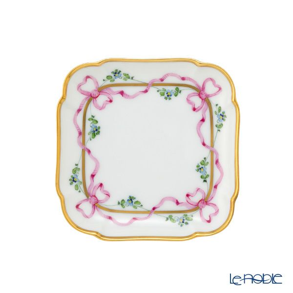 アウガルテン（AUGARTEN） ビーダーマイヤー リボン（6793） スクエアディッシュ 9×9cm（110）