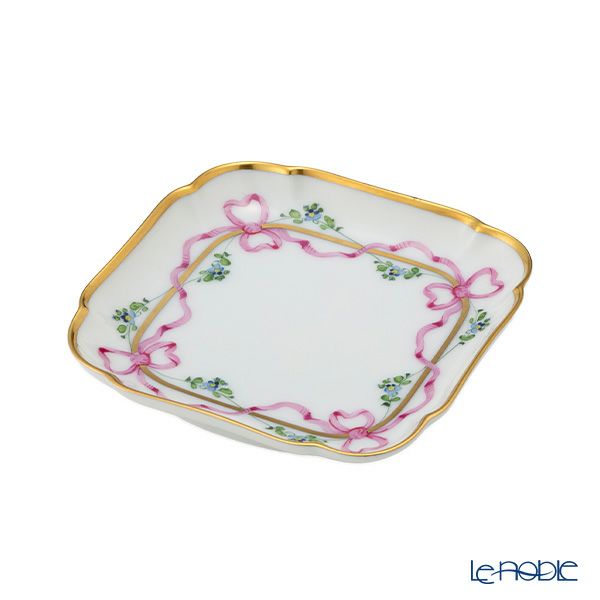 アウガルテン（AUGARTEN） ビーダーマイヤー リボン（6793） スクエアディッシュ 9×9cm（110）