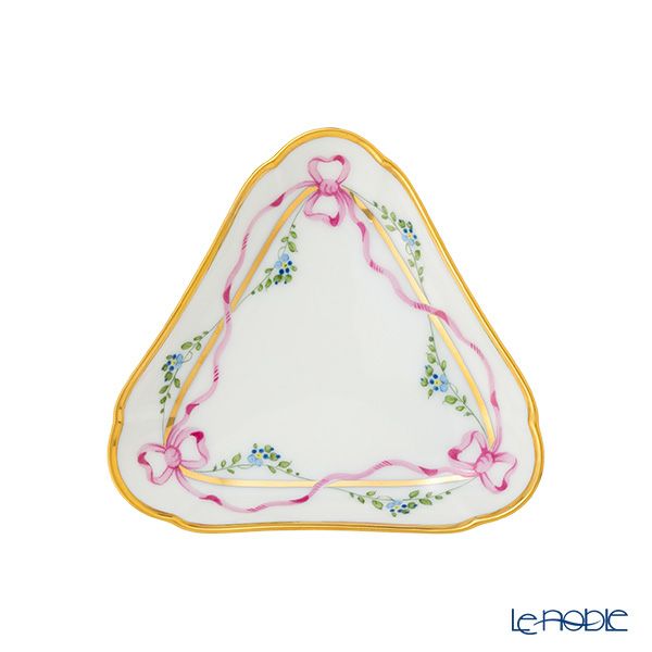 アウガルテン（AUGARTEN） ビーダーマイヤー リボン（6793） トライアングルディッシュ 10.4cm