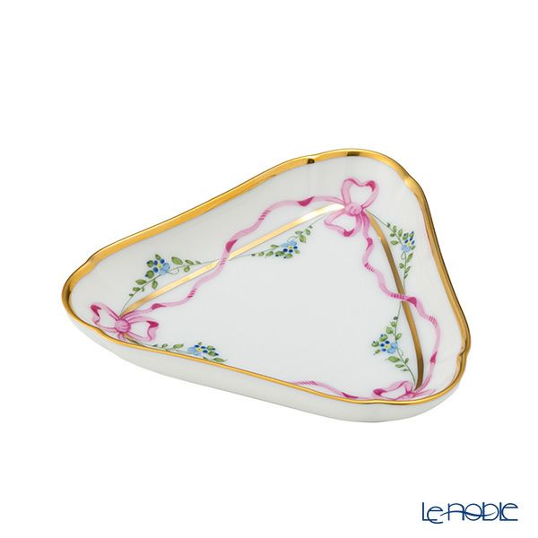 アウガルテン（AUGARTEN） ビーダーマイヤー リボン（6793） トライアングルディッシュ 10.4cm