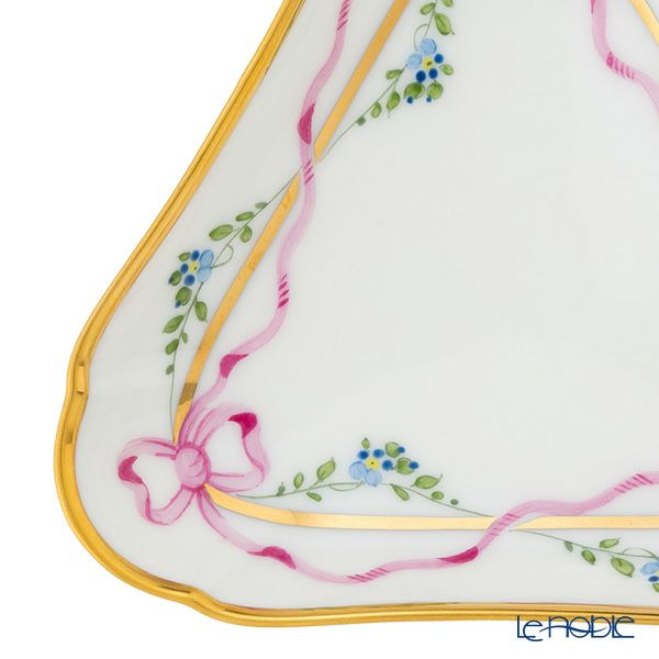 アウガルテン（AUGARTEN） ビーダーマイヤー リボン（6793） トライアングルディッシュ 10.4cm