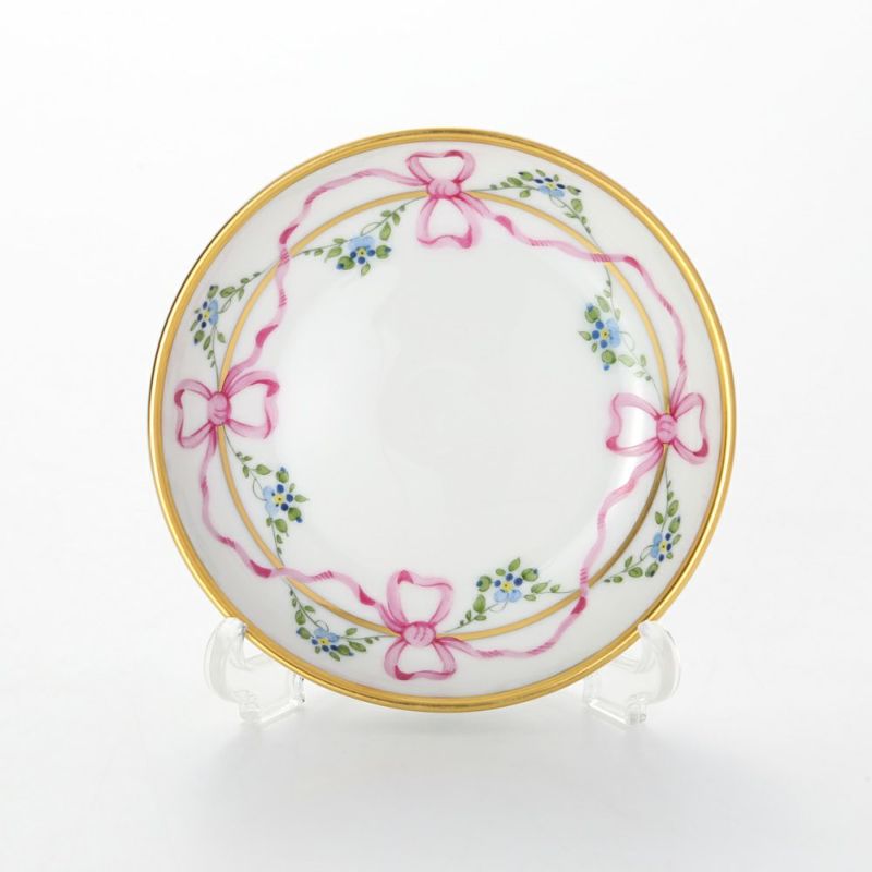 アウガルテン（AUGARTEN） ビーダーマイヤー リボン（6793） ラウンドディッシュ 9cm（069）