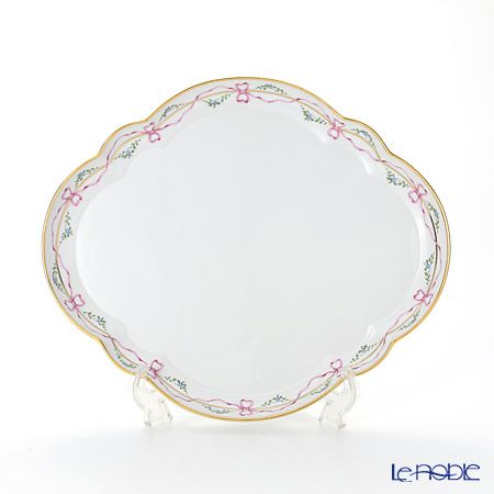 アウガルテン（AUGARTEN） ビーダーマイヤー リボン（6793） デジュネトレイ 36×32cm（050）