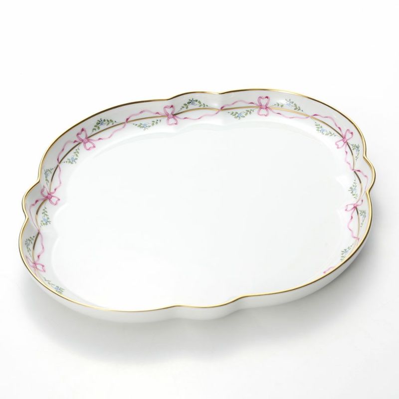 アウガルテン（AUGARTEN） ビーダーマイヤー リボン（6793） デジュネトレイ 36×32cm（050）