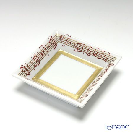 アウガルテン（AUGARTEN） ピアノソナタ310（6859） スクエアディッシュ 8×8cm（867）