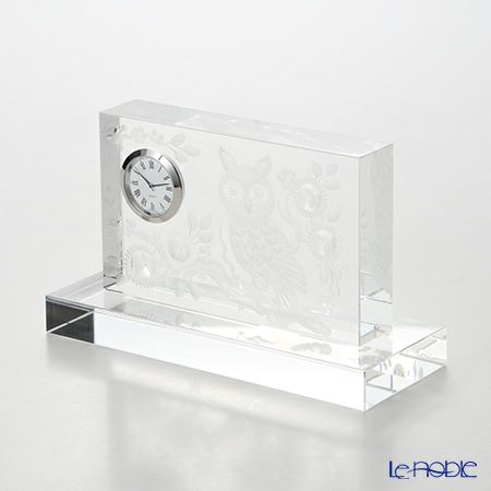 マイセン（Meissen） マイセンクリスタル クロック フクロウ（クリア） H11cm OWL Motiv 1