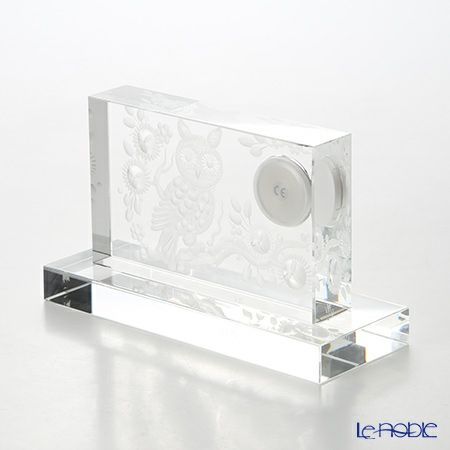 マイセン（Meissen） マイセンクリスタル クロック フクロウ（クリア） H11cm OWL Motiv 1