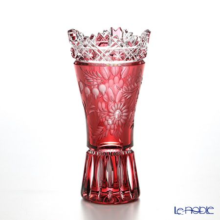 マイセン（Meissen） マイセンクリスタル 花瓶（レッド） 15cm MFO／180／15R