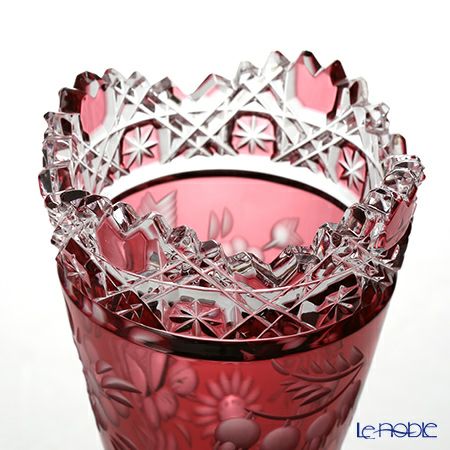 マイセン（Meissen） マイセンクリスタル 花瓶（レッド） 15cm MFO／180／15R