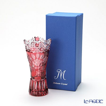 マイセン（Meissen） マイセンクリスタル 花瓶（レッド） 15cm MFO／180／15R