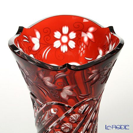 マイセン（Meissen） マイセンクリスタル 花瓶（レッド） 26cm ANT／205／26R