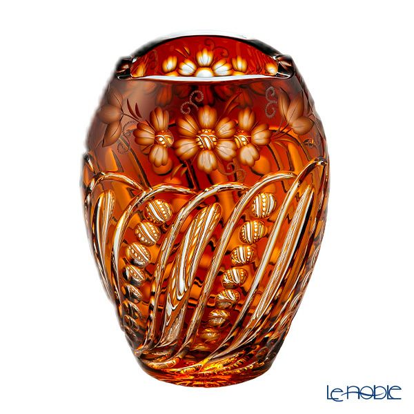 マイセン（Meissen） マイセンクリスタル 花瓶（イエロー） 26cm ANT／2283／26AB