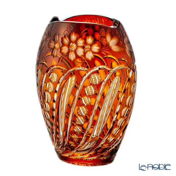 マイセン（Meissen） マイセンクリスタル 花瓶（イエロー） 26cm ANT／2283／26AB