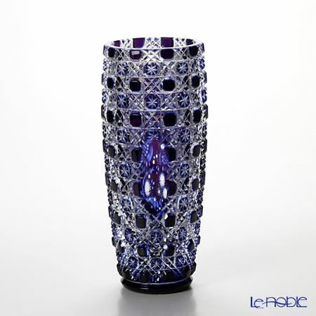 マイセン（Meissen） マイセンクリスタル 花瓶 フクロウ 3層被せ 28cm OWL／504／28aq