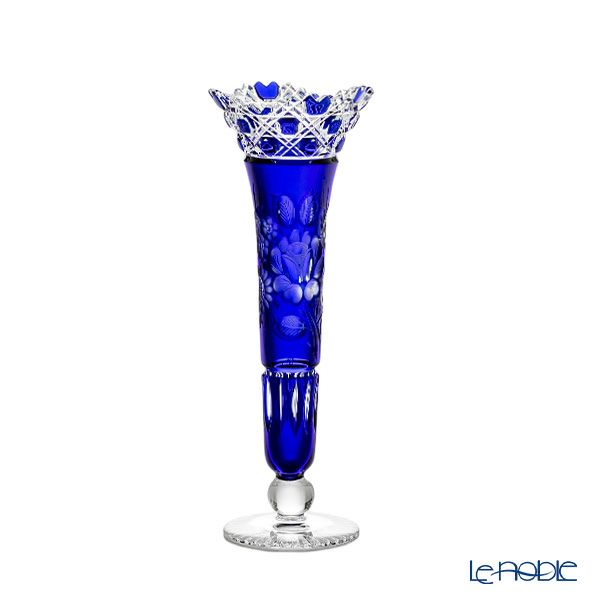 マイセン（Meissen） マイセンクリスタル 一輪挿し 23cm（ブルー） MF0／1024／23B