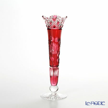 マイセン（Meissen） マイセンクリスタル 一輪挿し 23cm（レッド） MF0