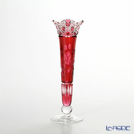 マイセン（Meissen） マイセンクリスタル 一輪挿し 23cm（レッド） MF0／1024／23R