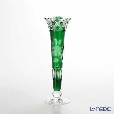 マイセン（Meissen） マイセンクリスタル 一輪挿し 23cm（グリーン） MF0／1024／23G