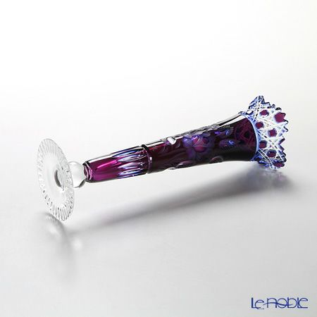 マイセン（Meissen） マイセンクリスタル 一輪挿し 23cm（被せ赤青） D／MFO／1024／23-1