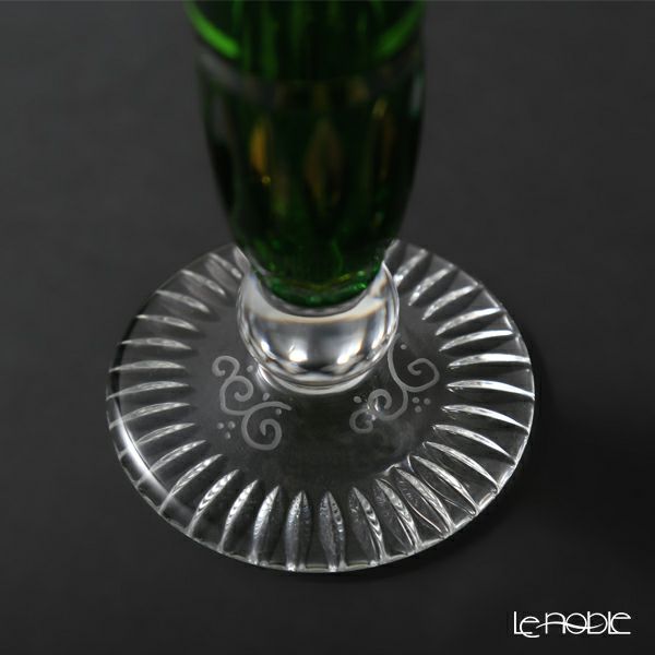 マイセン（Meissen） マイセンクリスタル 一輪挿し 23cm（被せ黄緑） D／MFO／1024／23-3