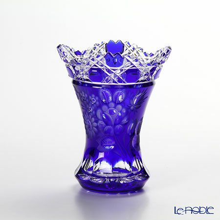 マイセン（Meissen） マイセンクリスタル 花瓶（ブルー） 13cm MFO／1320／13B