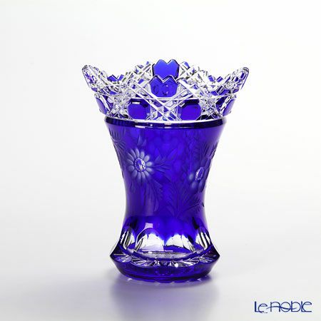 マイセン（Meissen） マイセンクリスタル 花瓶（ブルー） 13cm MFO／1320／13B