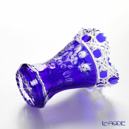 マイセン（Meissen） マイセンクリスタル 花瓶（ブルー） 13cm MFO／1320／13B