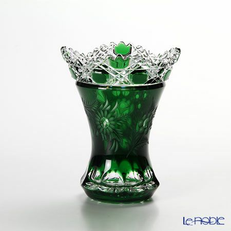 マイセン（Meissen） マイセンクリスタル 花瓶（グリーン） 13cm MFO／1320／13G