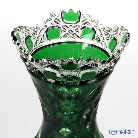 マイセン（Meissen） マイセンクリスタル 花瓶（グリーン） 13cm MFO／1320／13G