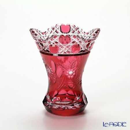 マイセン（Meissen） マイセンクリスタル 花瓶（レッド） 13cm MOF／1320／13R