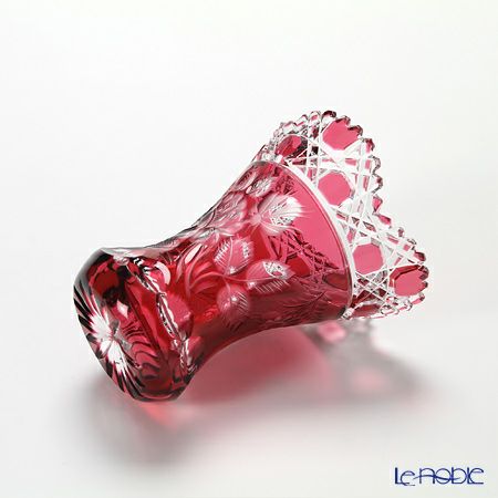 マイセン（Meissen） マイセンクリスタル 花瓶（レッド） 13cm MOF／1320／13R