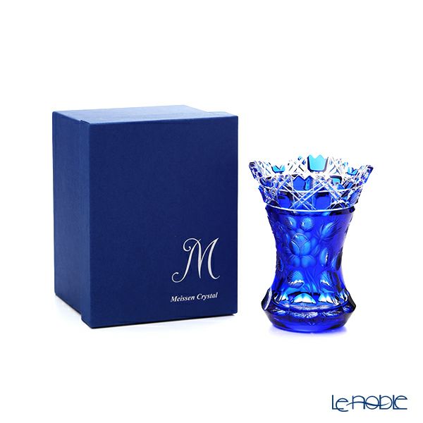 マイセン（Meissen） マイセンクリスタル 花瓶（ライトブルー） 13cm MFO／1320／13LB