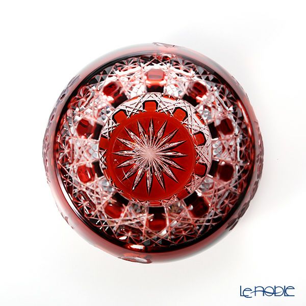 マイセン（Meissen） マイセンクリスタル MFO／140／16R 花瓶ラウンド（レッド） 16cm