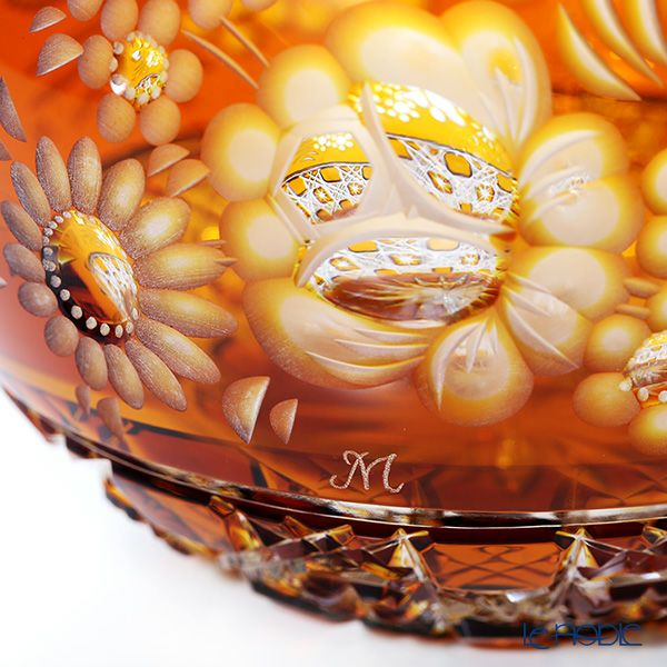 マイセン（Meissen） マイセンクリスタル MFO／140／16AB 花瓶ラウンド（アンバー） 16cm