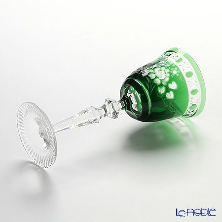 マイセン（Meissen） マイセンクリスタル ロンドンフラワー ワイングラス 20.9cm（グリーン） MFO／3517／2G