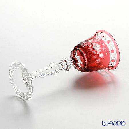 マイセン（Meissen） マイセンクリスタル ロンドンフラワー ワイングラス 20.9cm（レッド） MFO／3517／2R