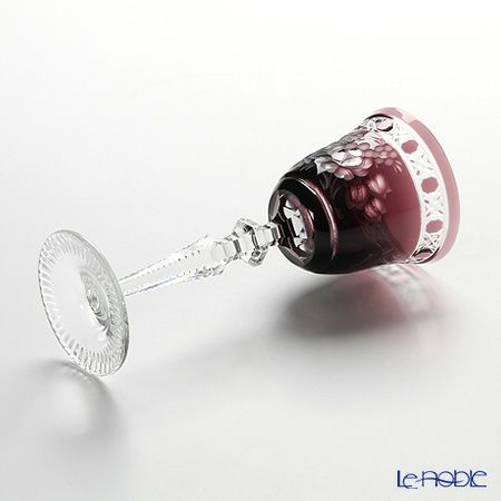 マイセン（Meissen） マイセンクリスタル ロンドンフラワー ワイングラス 20.9cm（ライラック） MFO／3517／2L