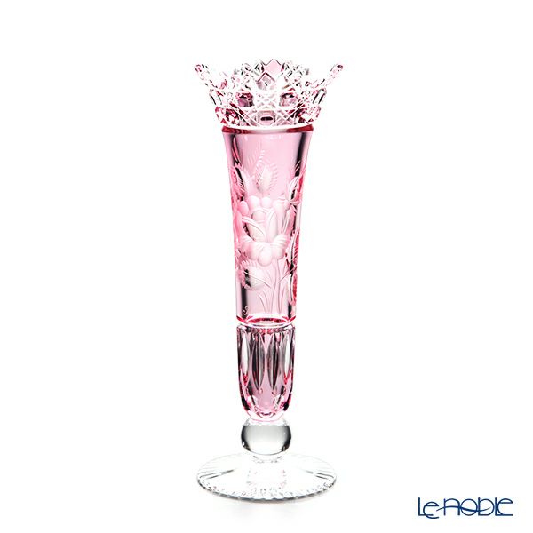 マイセン（Meissen） マイセンクリスタル マイセンフラワー 一輪挿し 23cm（ピンク） MFO／1024／23P