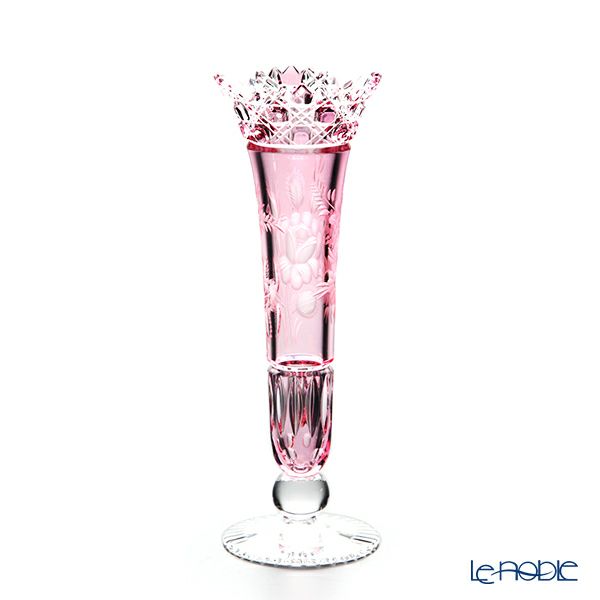 マイセン（Meissen） マイセンクリスタル マイセンフラワー 一輪挿し 23cm（ピンク） MFO／1024／23P