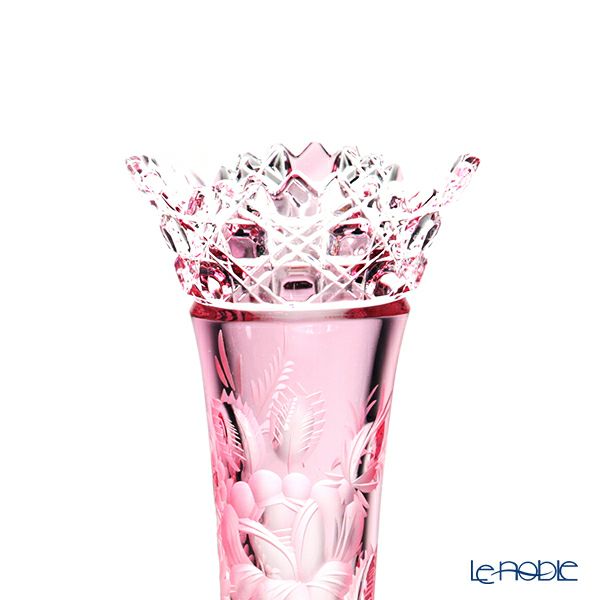 マイセン（Meissen） マイセンクリスタル マイセンフラワー 一輪挿し 23cm（ピンク） MFO／1024／23P