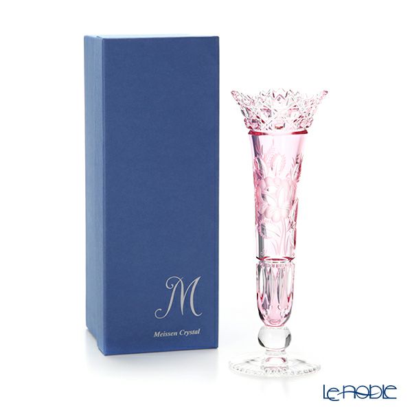 マイセン（Meissen） マイセンクリスタル マイセンフラワー 一輪挿し 23cm（ピンク） MFO／1024／23P