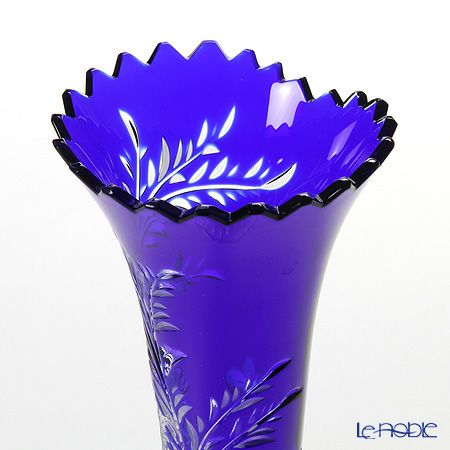 マイセン（Meissen） マイセンクリスタル クローバー 一輪挿し 23cm（ブルー） 1024／23B