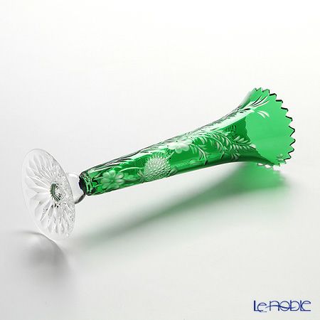 マイセン（Meissen） マイセンクリスタル クローバー 一輪挿し 23cm（グリーン） 1024／23G