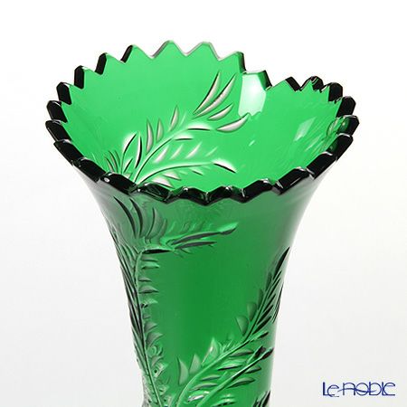 マイセン（Meissen） マイセンクリスタル クローバー 一輪挿し 23cm（グリーン） 1024／23G