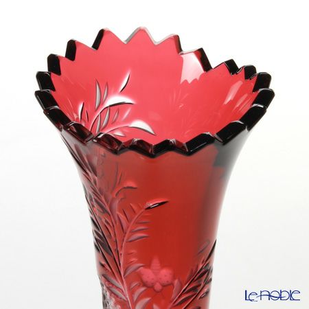 マイセン（Meissen） マイセンクリスタル クローバー 一輪挿し 23cm（レッド） 1024／23R