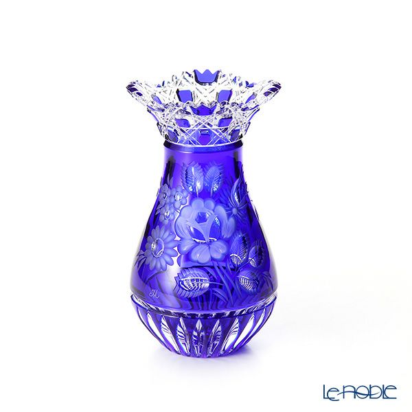 マイセン（Meissen） マイセンクリスタル MFO1420／16B 花瓶（ブルー） 16cm