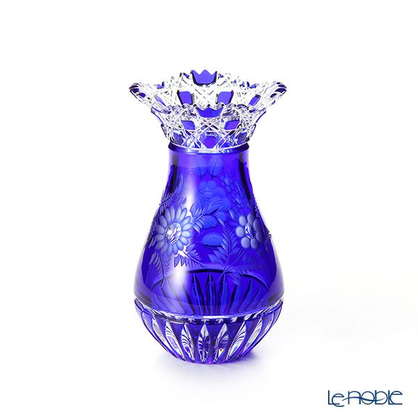 マイセン（Meissen） マイセンクリスタル MFO1420／16B 花瓶（ブルー） 16cm